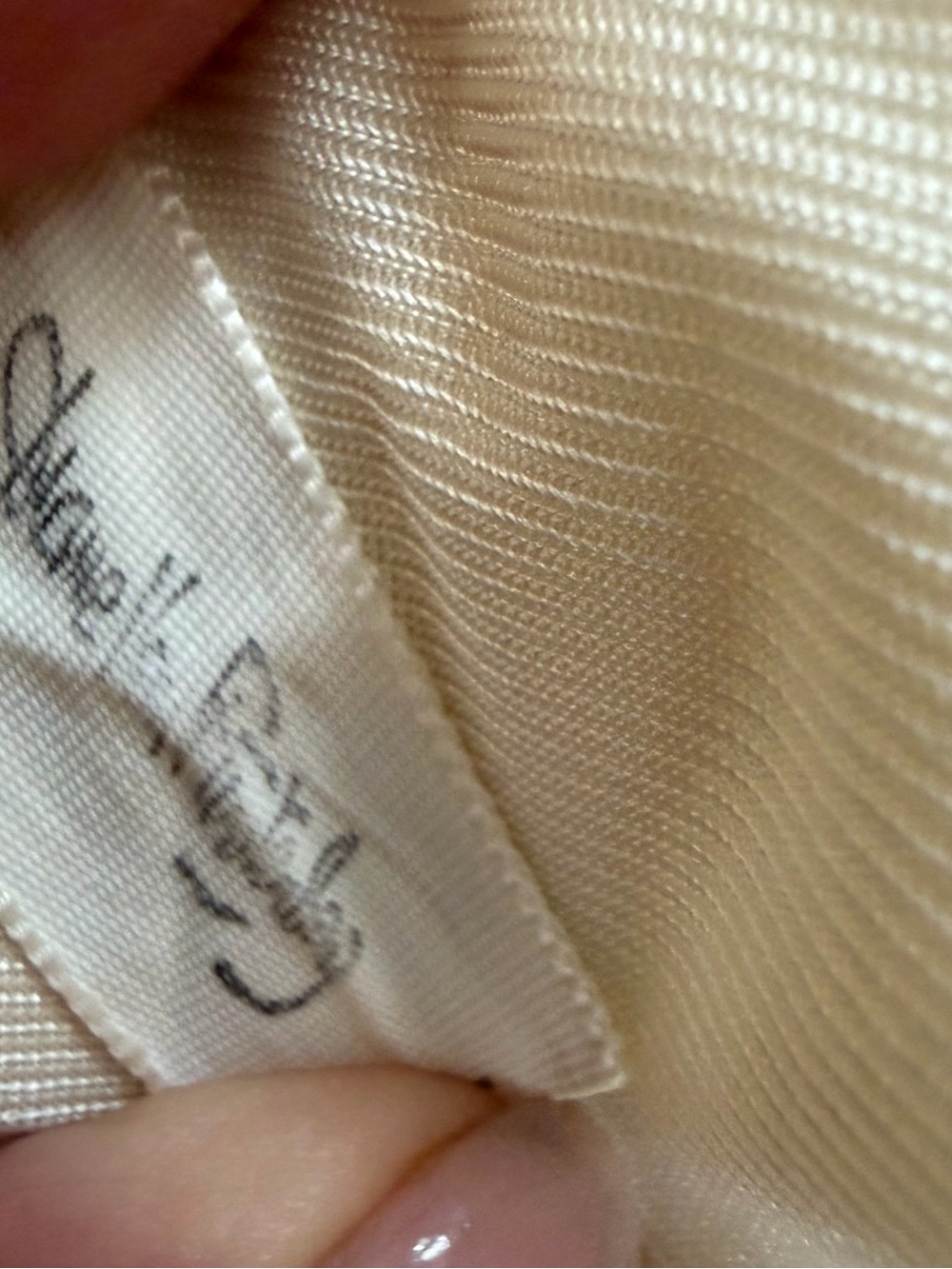 Vintage Ivory Satin Lace Nightgown Slip Dress Romantic Cottagecore Size 32 S - Picture 10 of 11